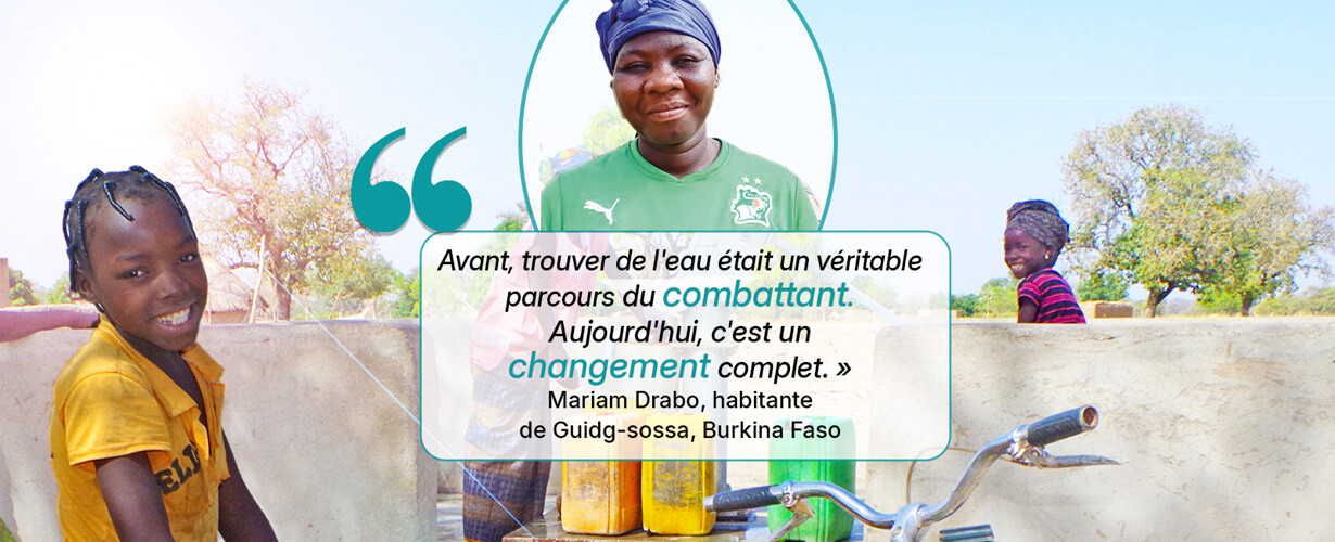 Dans le village reculé de Guidg-Sossa, situé dans la zone de Sakoula. L’accès à l’eau potable était un défi quotidien pour Mariam Drabo et sa communauté.